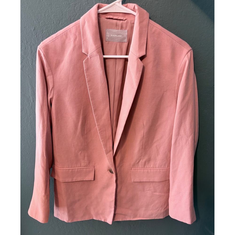Everlane The Easy Blazer Size 00 Dusty Pink Lyocell‎ Lightweight Professional